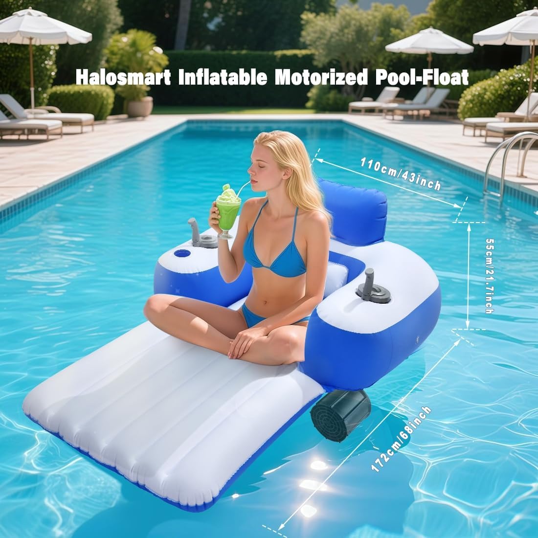 Motorized Pool Float,Motorized floaties,Motorized Floats for Adults,360-degree rotatable Electric Propeller, Suitable for Pools, Lakes and Parties